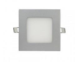 Downlight panel LED Cuadrado 92x92mm Gris Plata 4W